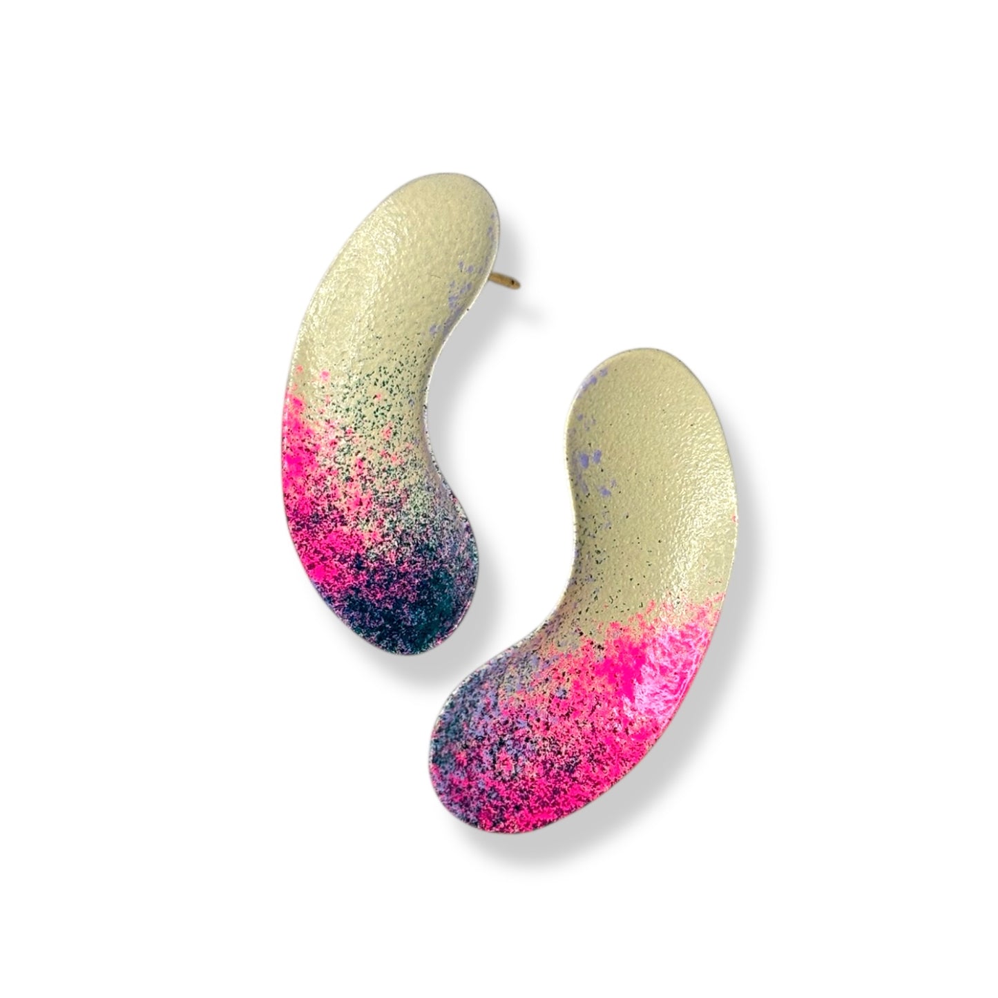 Bloom Bent Ellipse Satellite Earrings