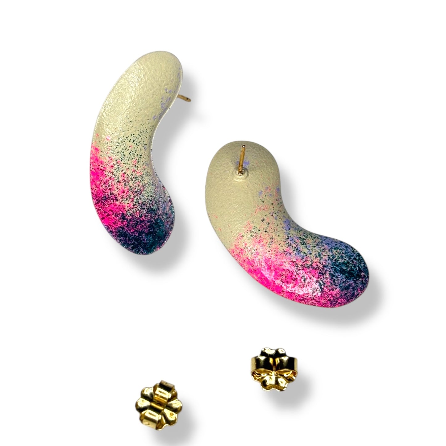 Bloom Bent Ellipse Satellite Earrings