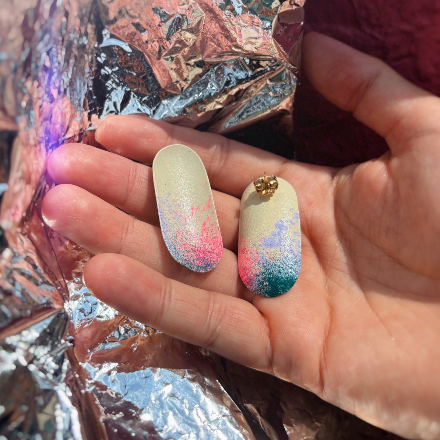 Bloom Ellipse Satellite Earrings