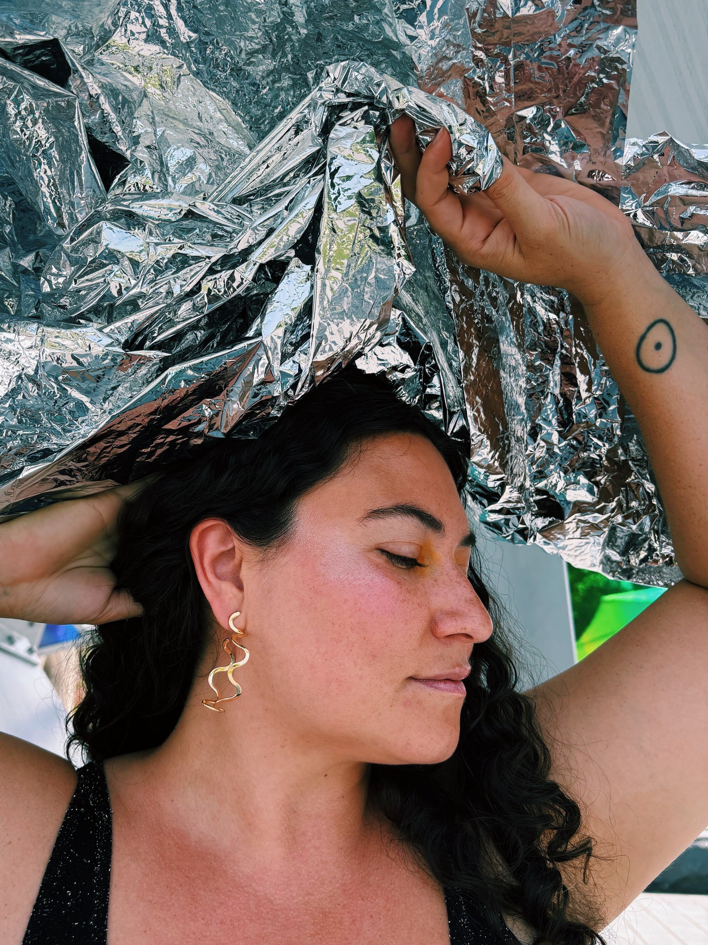 14k Goldplated Wavelength Hoops