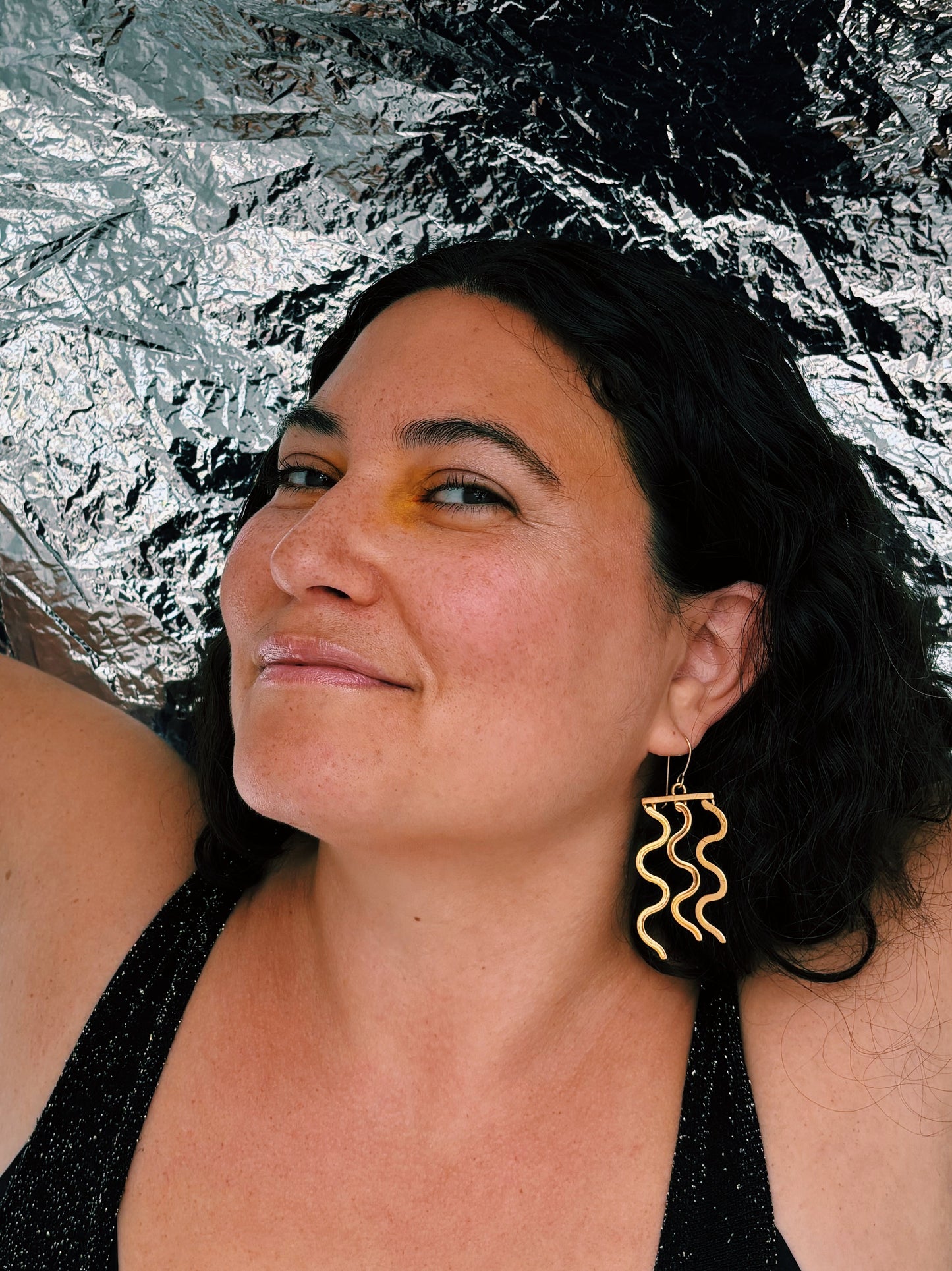 Triple Wavelength Dangle Earrings