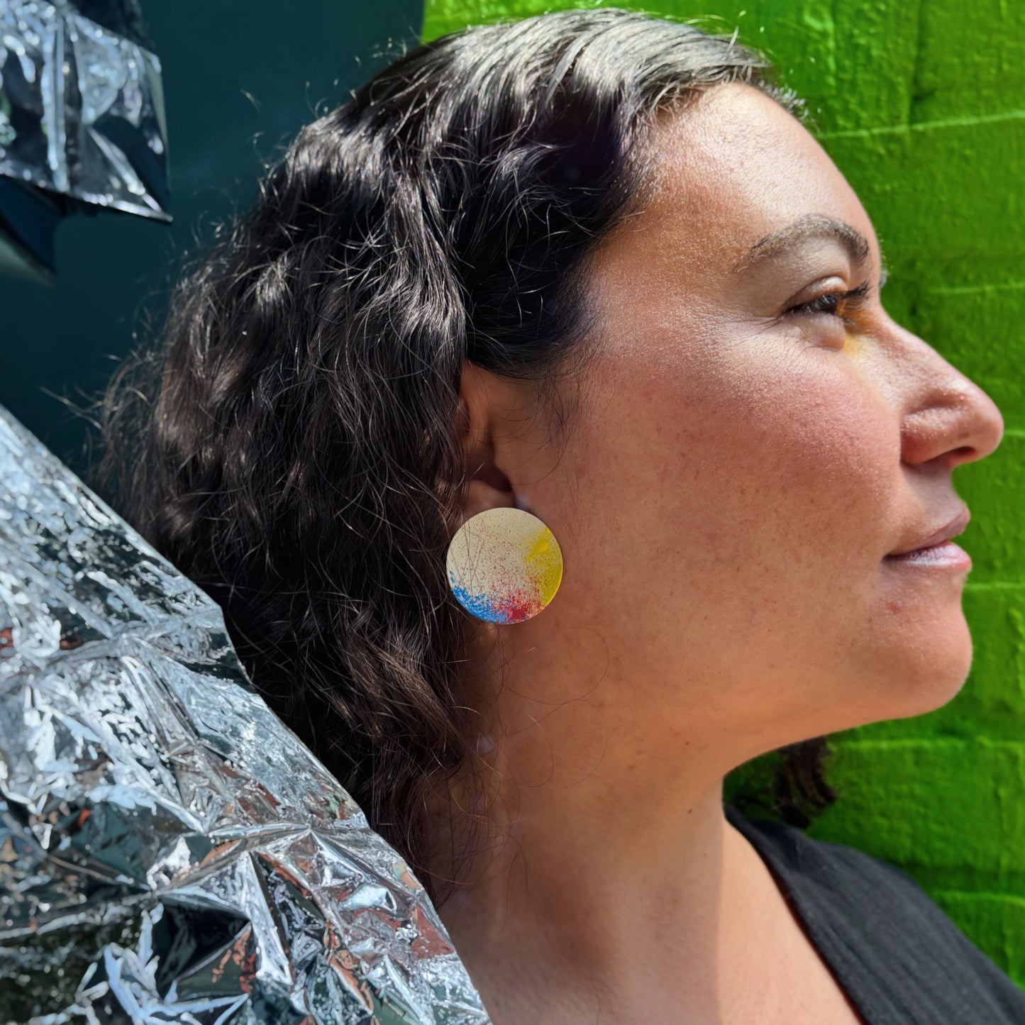 Vivid Round Satellite Earrings