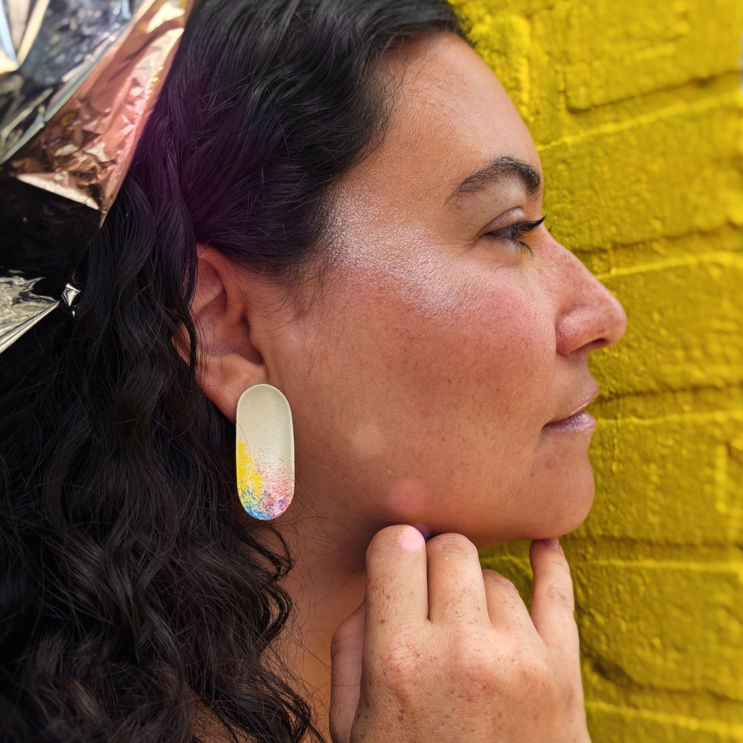 Vivid Ellipse Satellite Earrings