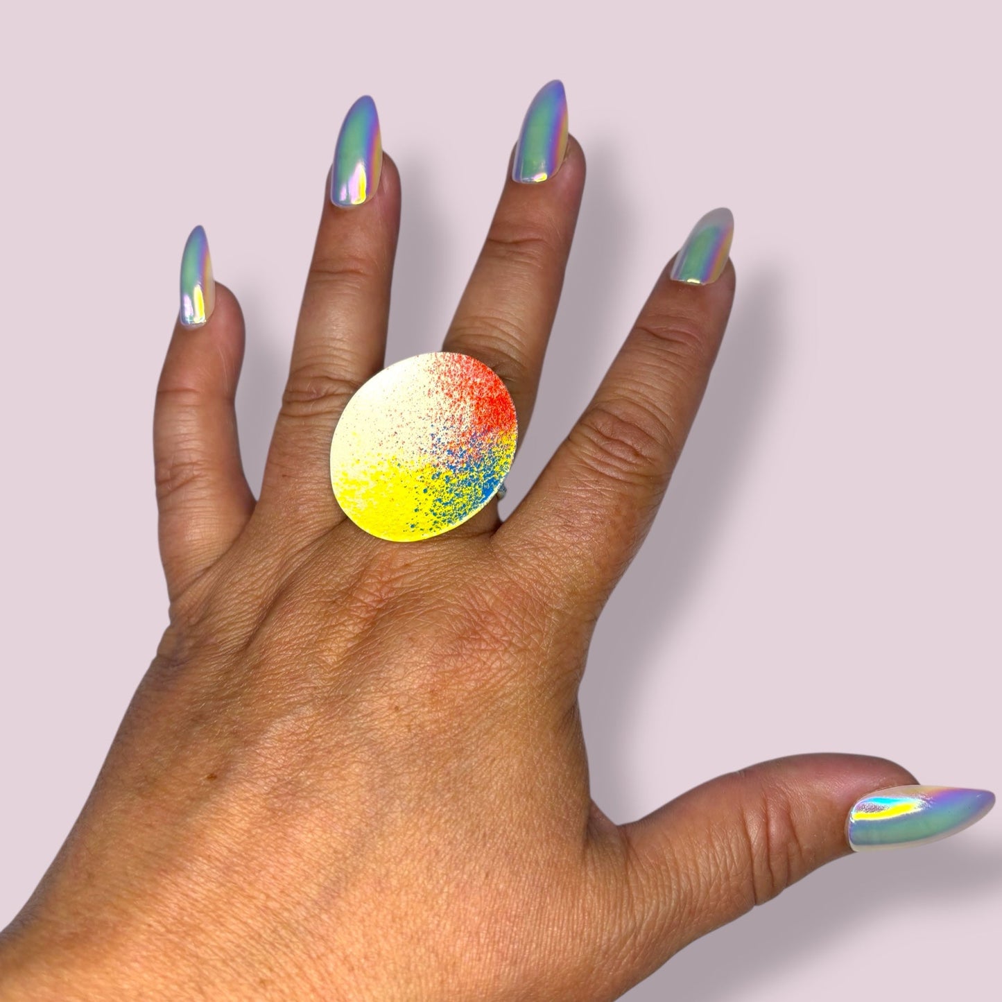 Vivid Round Satellite Ring