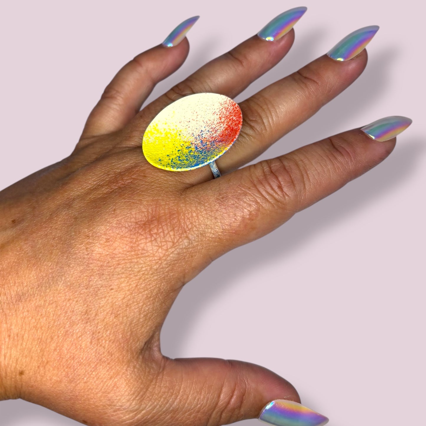 Vivid Round Satellite Ring