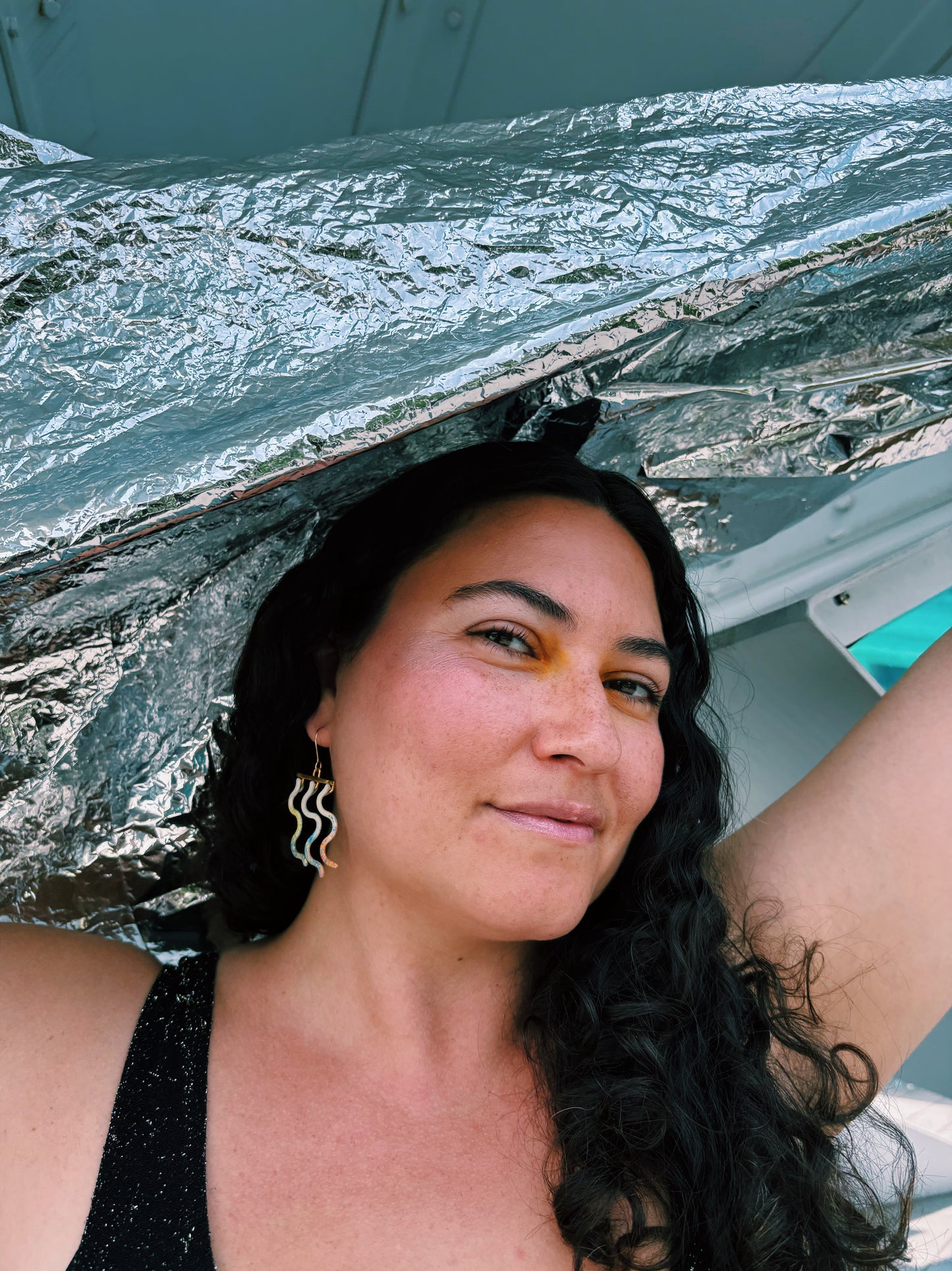 Void Triple Wavelength Dangle Earrings