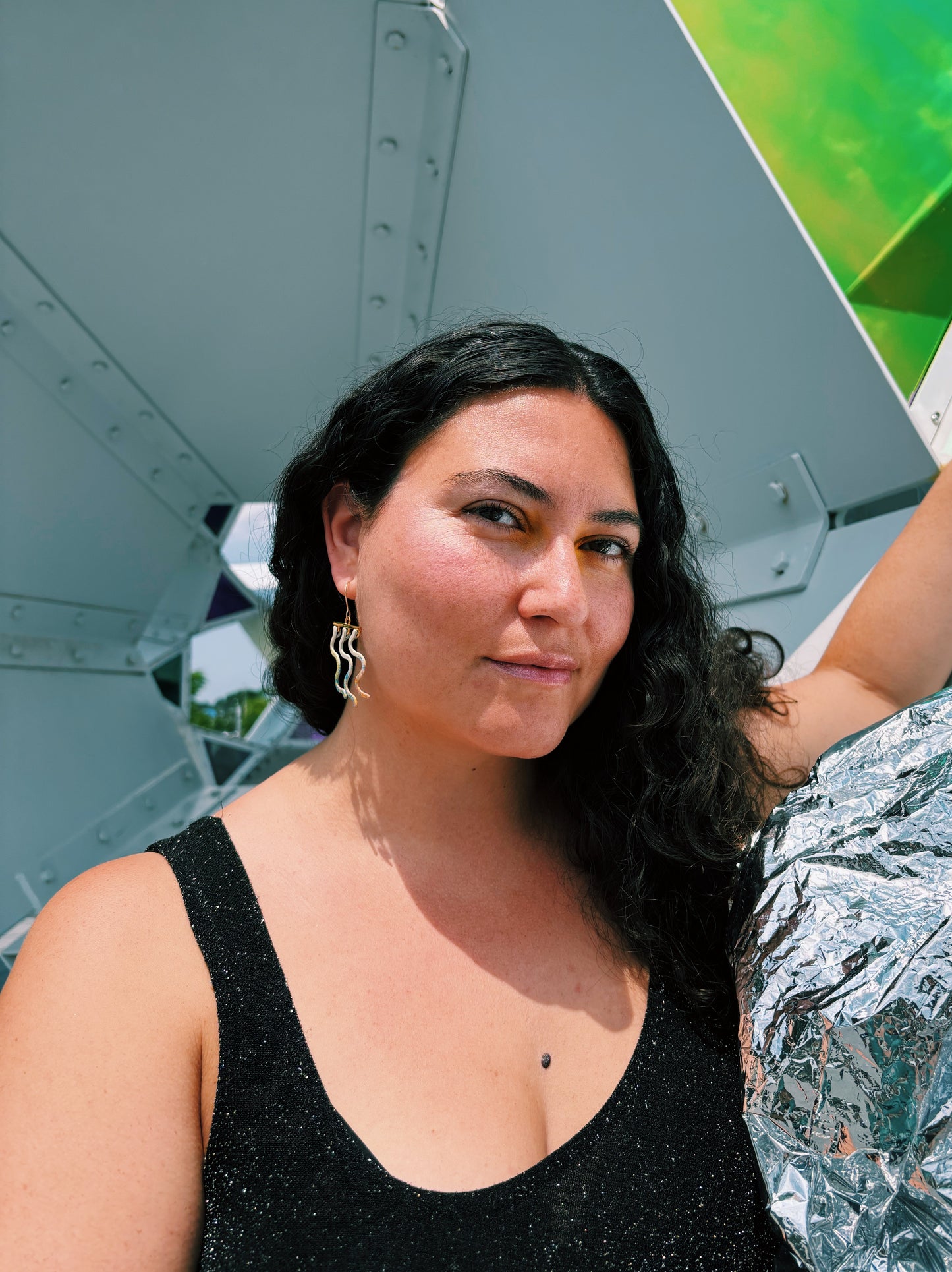 Void Triple Wavelength Dangle Earrings