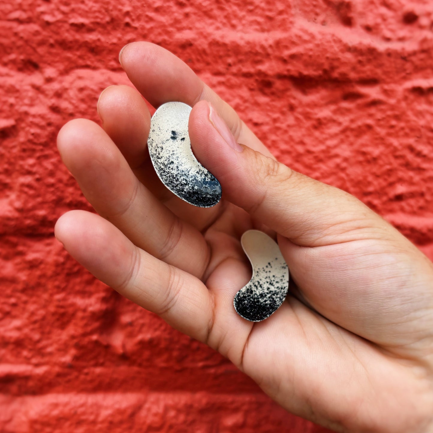 Void Bent Ellipse Satellite Earrings