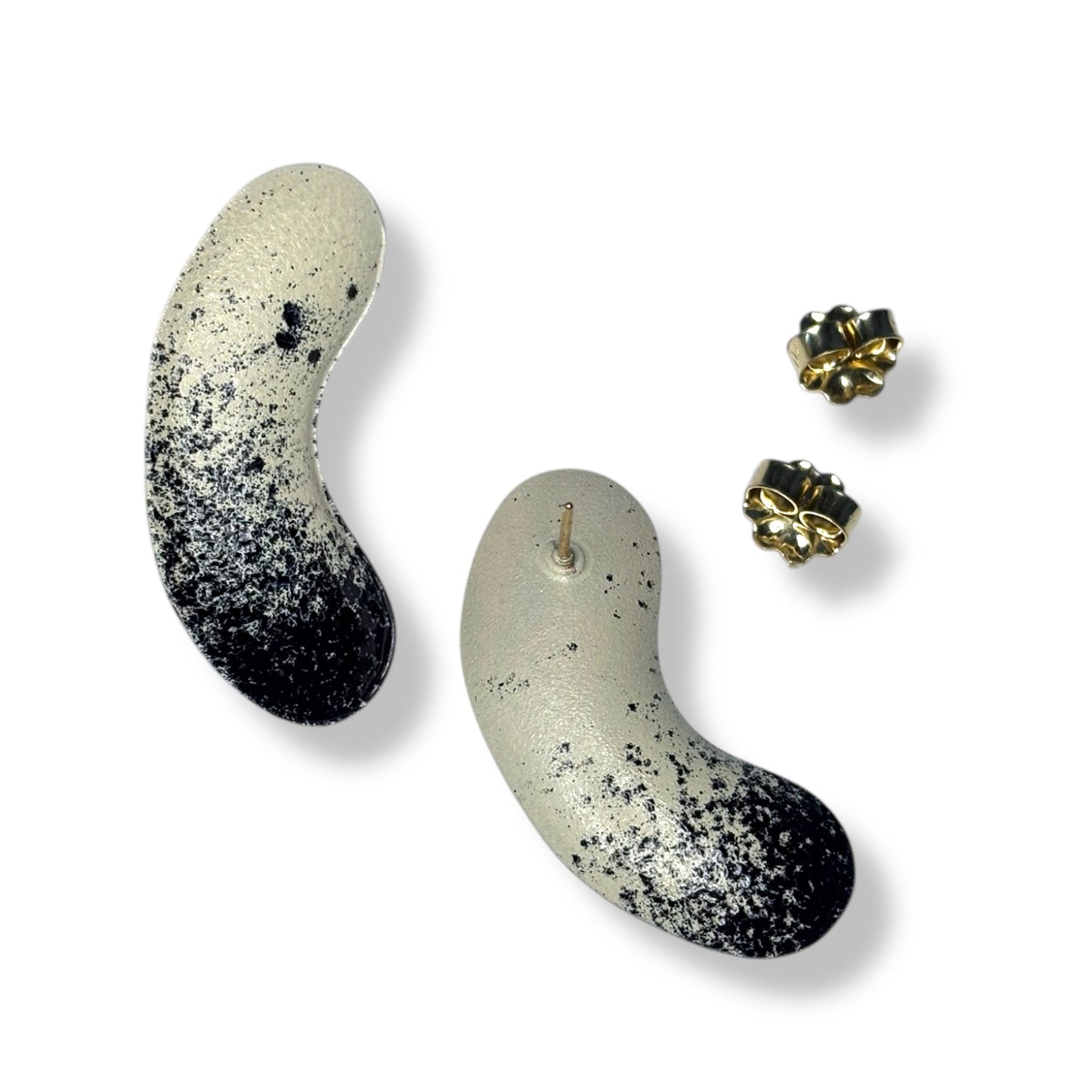 Void Bent Ellipse Satellite Earrings