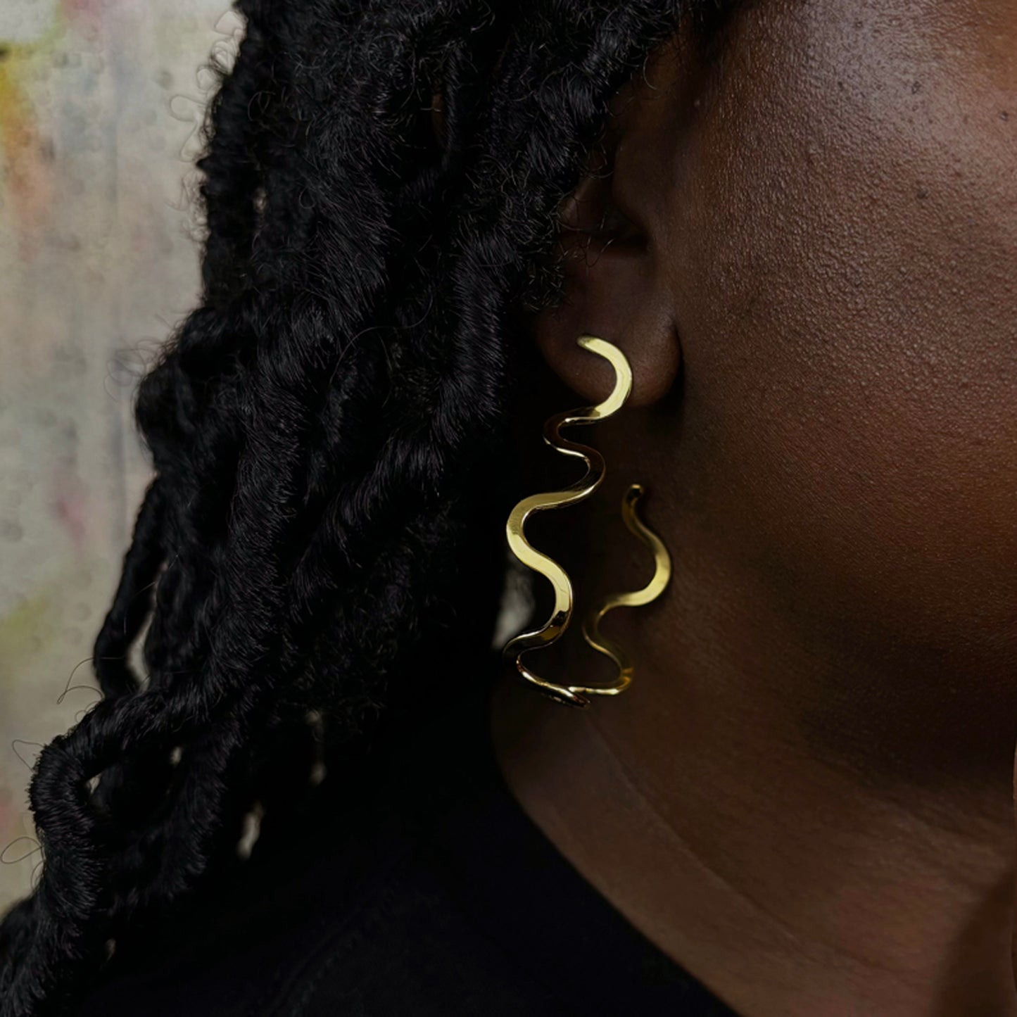 14k Goldplated Wavelength Hoops