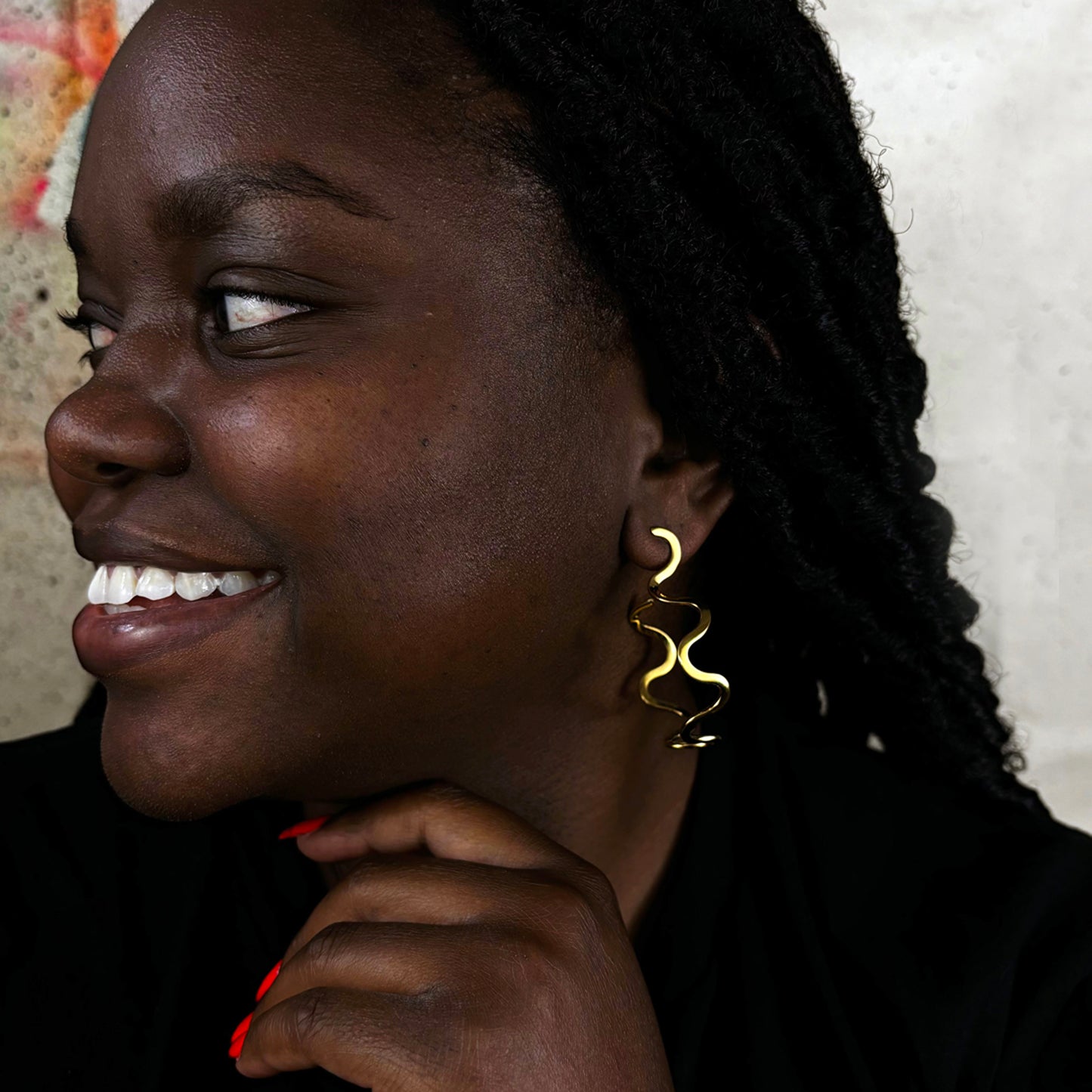 14k Goldplated Wavelength Hoops