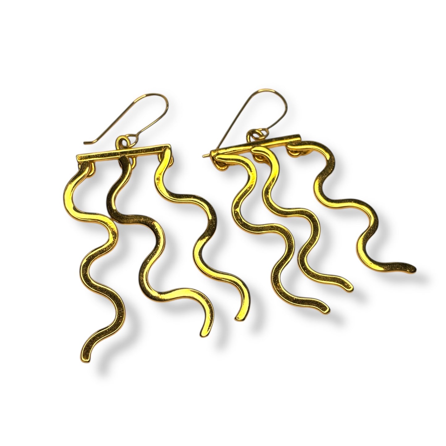 Triple Wavelength Dangle Earrings