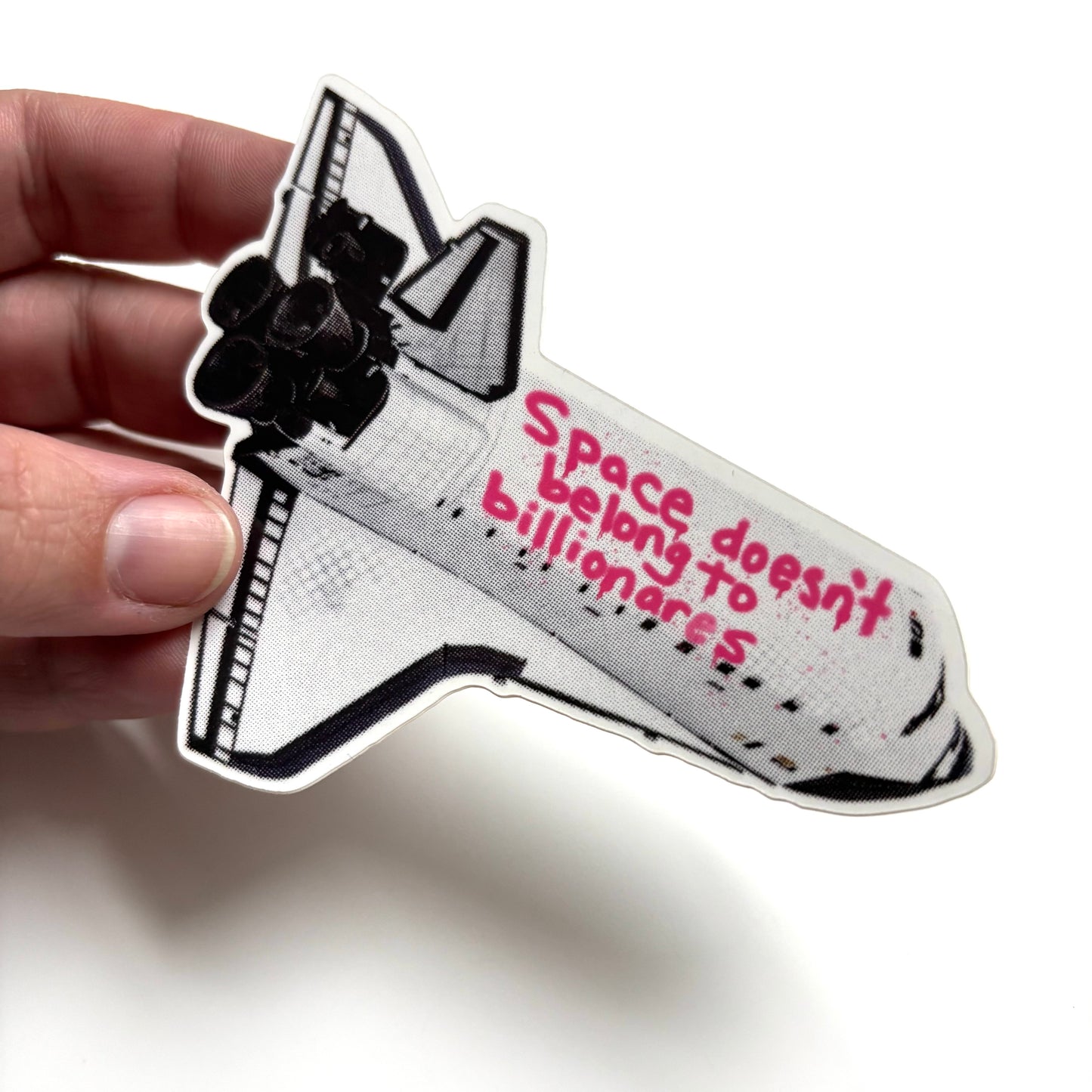 Space Doesn't Belong to Billionaires Sticker