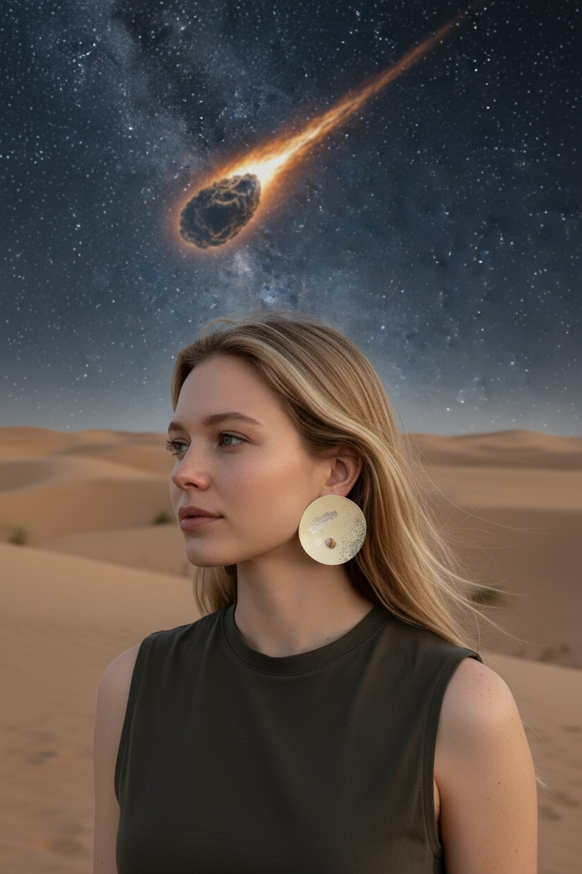 OOAK Void Space Specimen Satellite Earrings 01