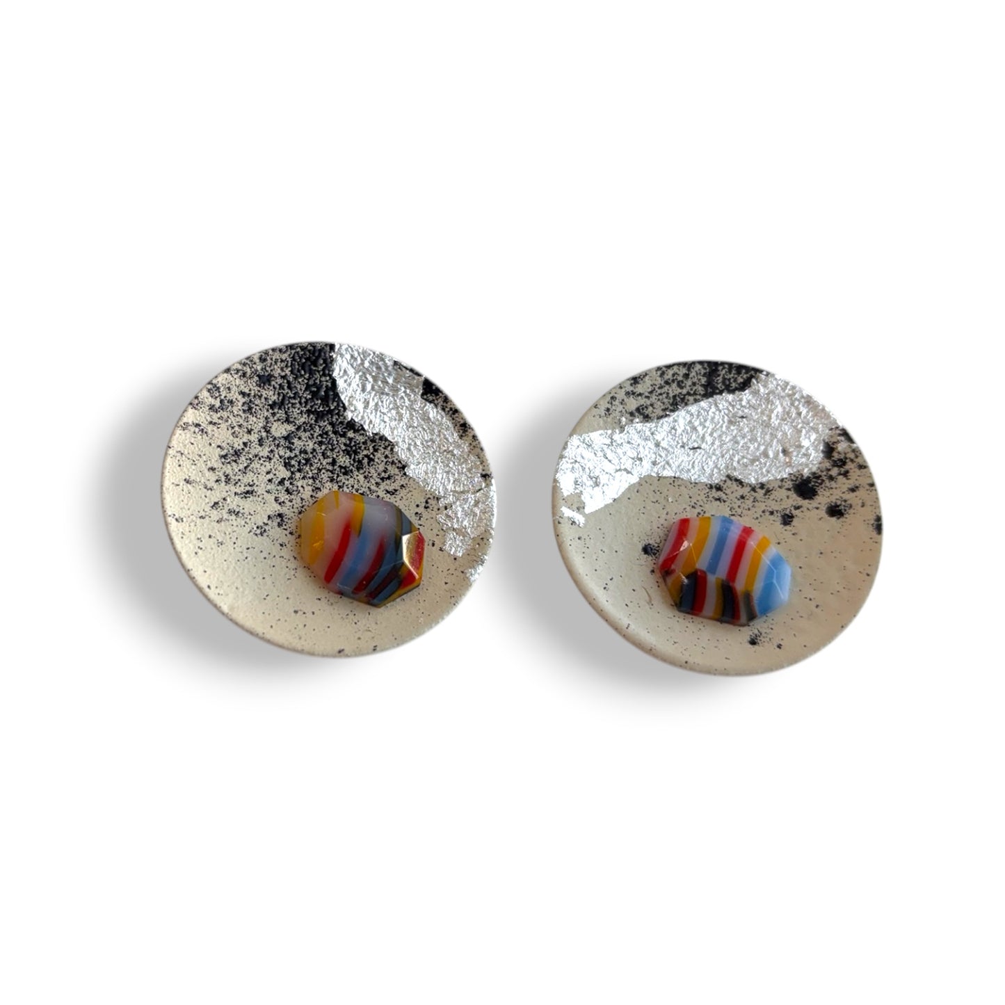 OOAK Small Void Space Specimen Satellite Earrings 02