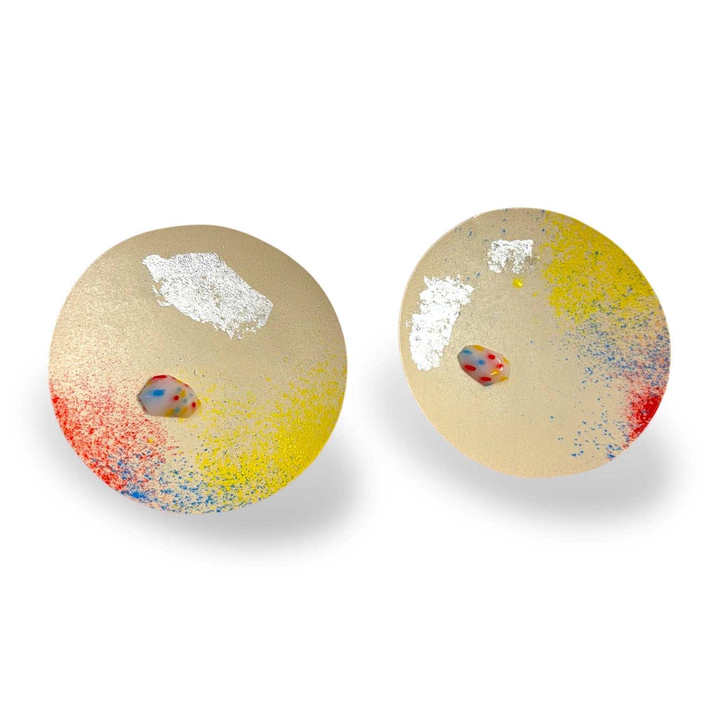 OOAK Vivid Space Specimen Satellite Earrings 02