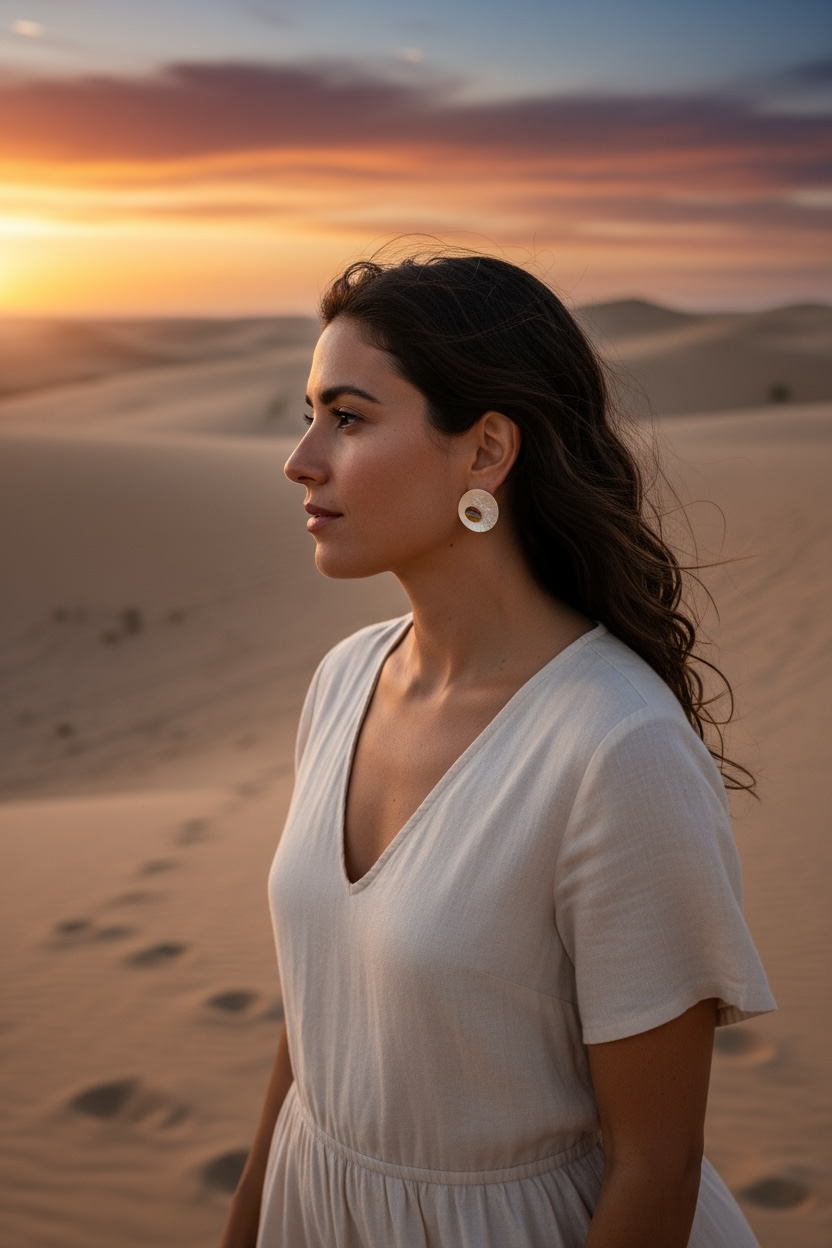 OOAK Small Void Space Specimen Satellite Earrings 01