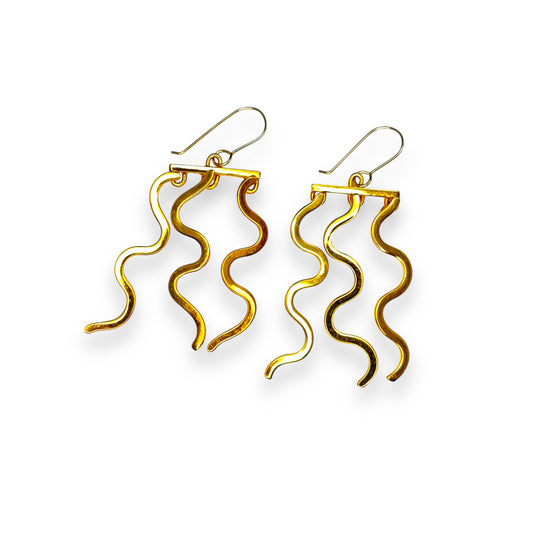 Triple Wavelength Dangle Earrings