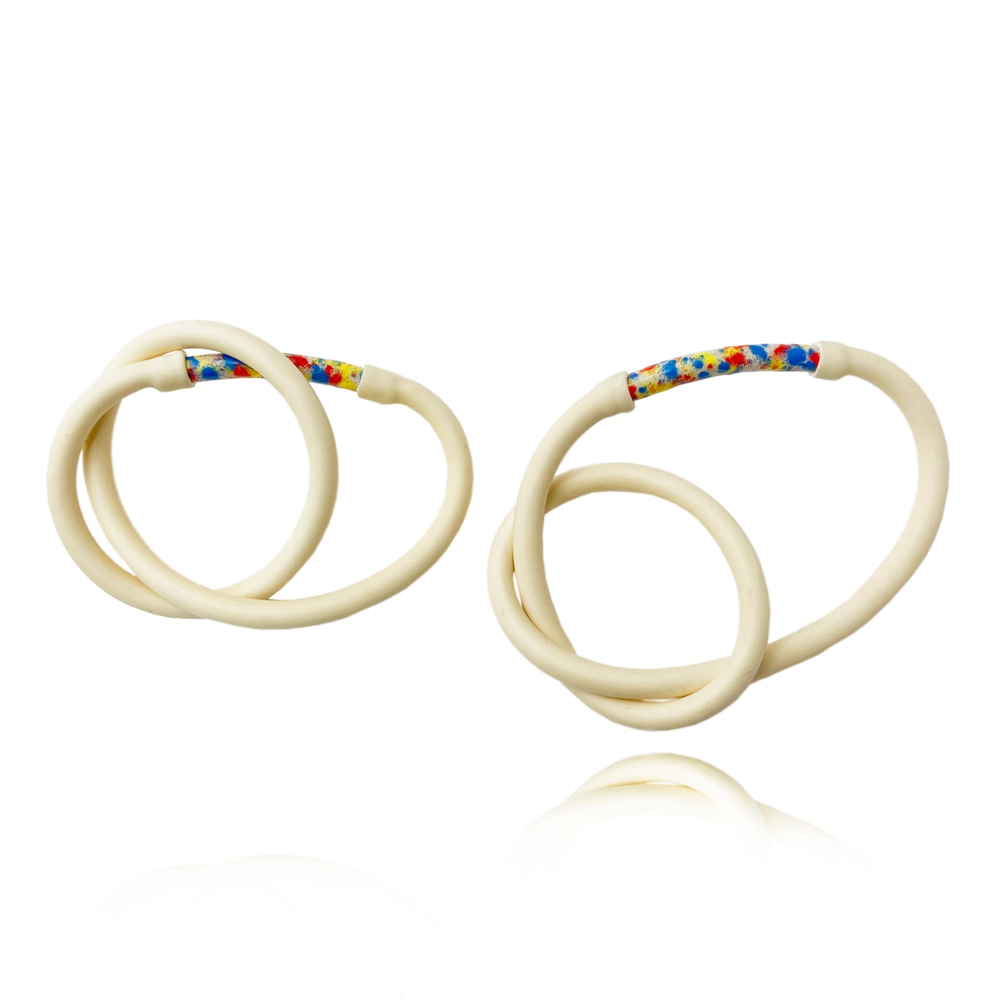 White Loop Earrings