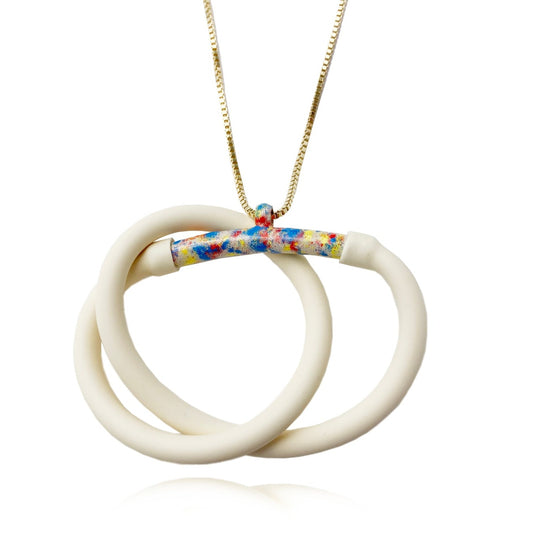White Loop Necklace