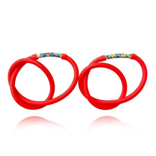 Red Loop Earrings